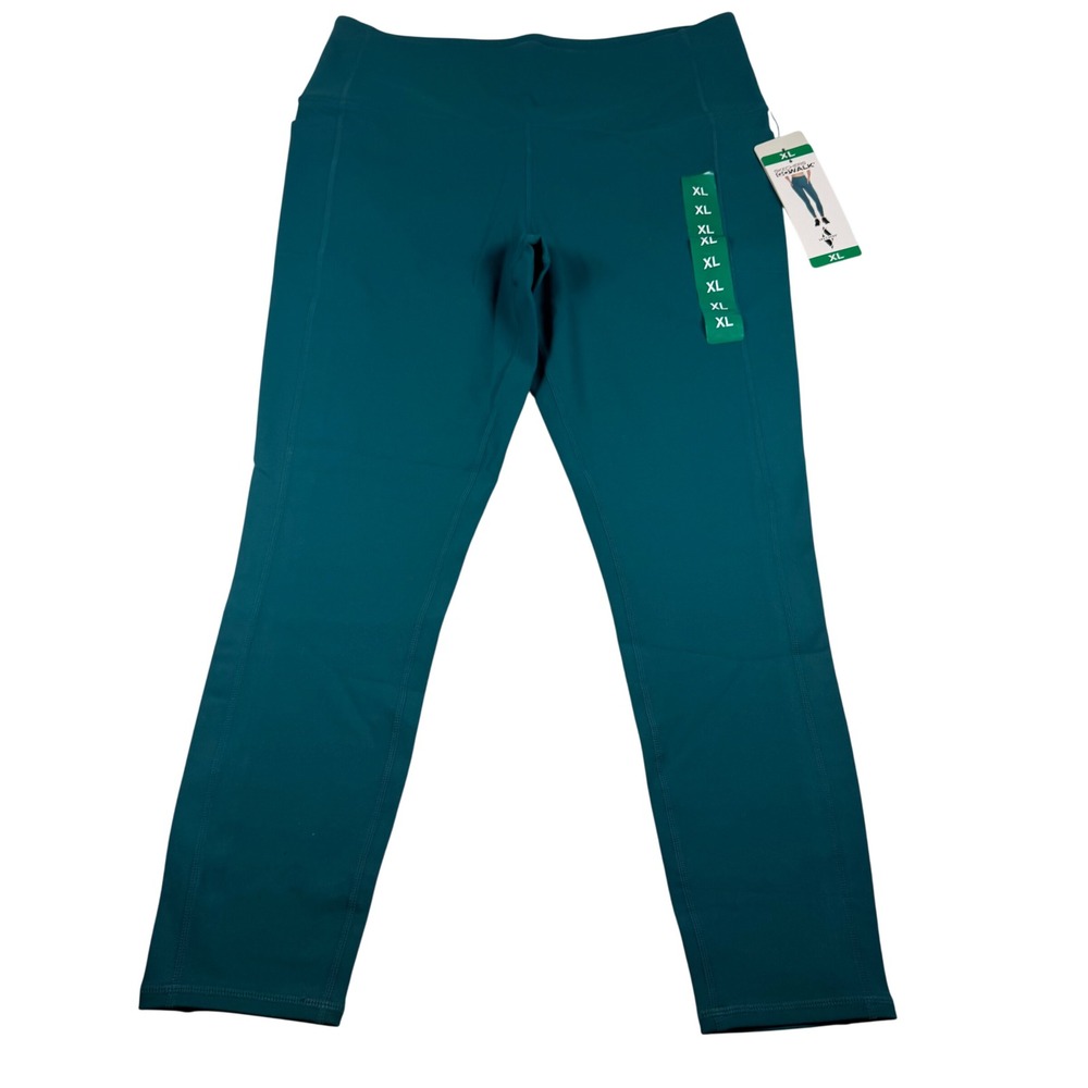 Skechers GOwalk Womens XL High Waisted Leggings Teal Green Side Pockets NWT